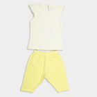 Infants Cotton Capri Set, Yellow, small image number null