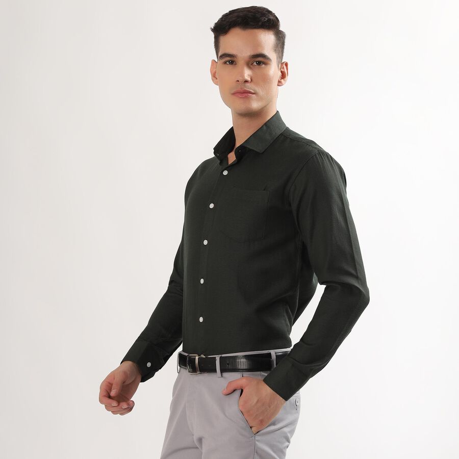 Men's Dark Forest Green Classic Formal Shirt, Dark Green, large image number null