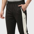 Men's Olive Regular Fit Side-Striped Track Pants, Olive, small