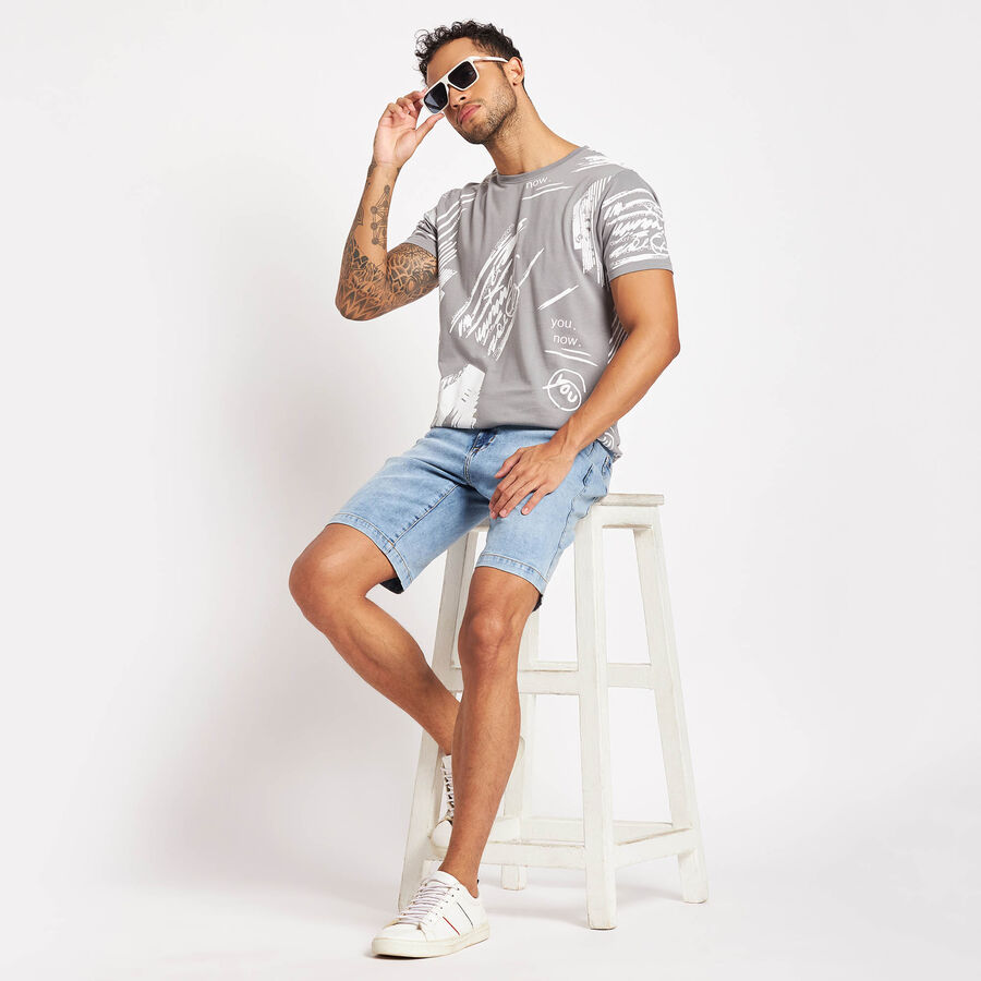 Round Neck T-Shirt, Dark Grey, large image number null