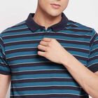 Stripes Polo Shirt, Teal Blue, small image number null