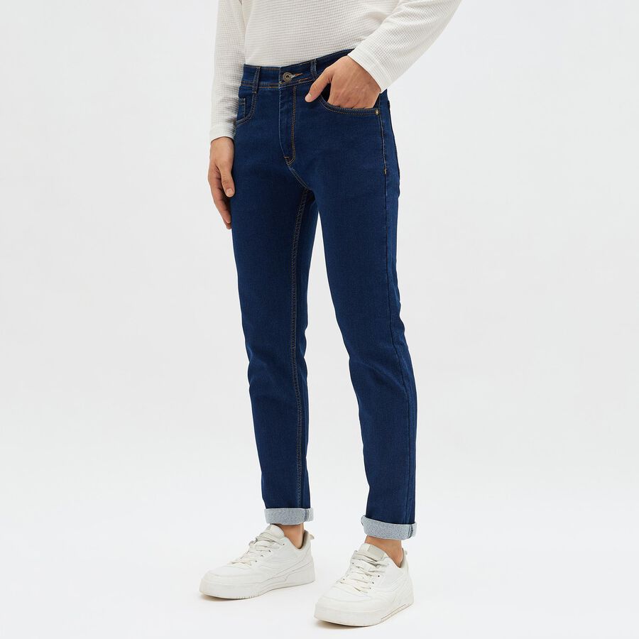 Men's Slim Fit Jeans, Dark Blue, large image number null