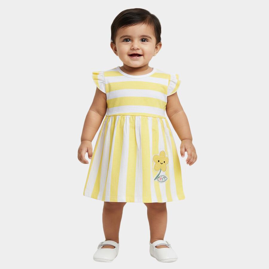 Infants' Frock, पीला, large