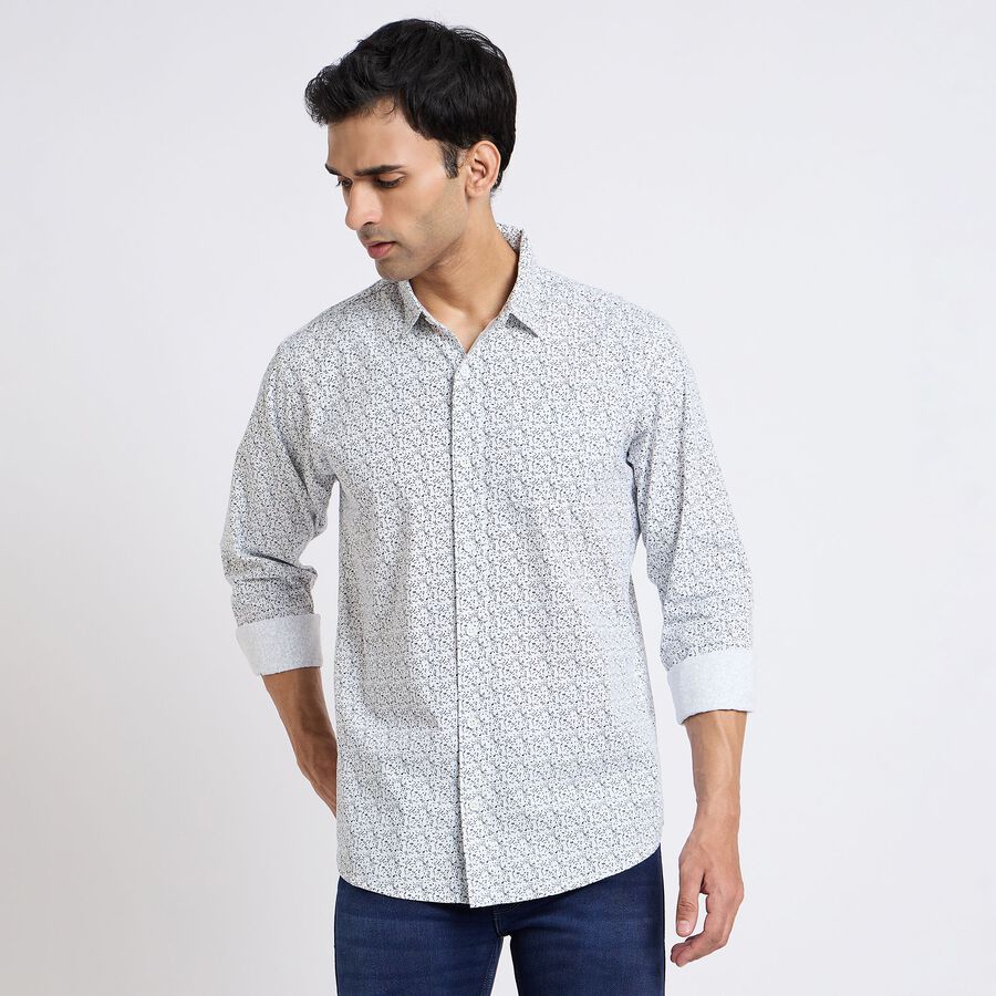 Men's 100% Cotton Casual Shirt, सफ़ेद, large image number null