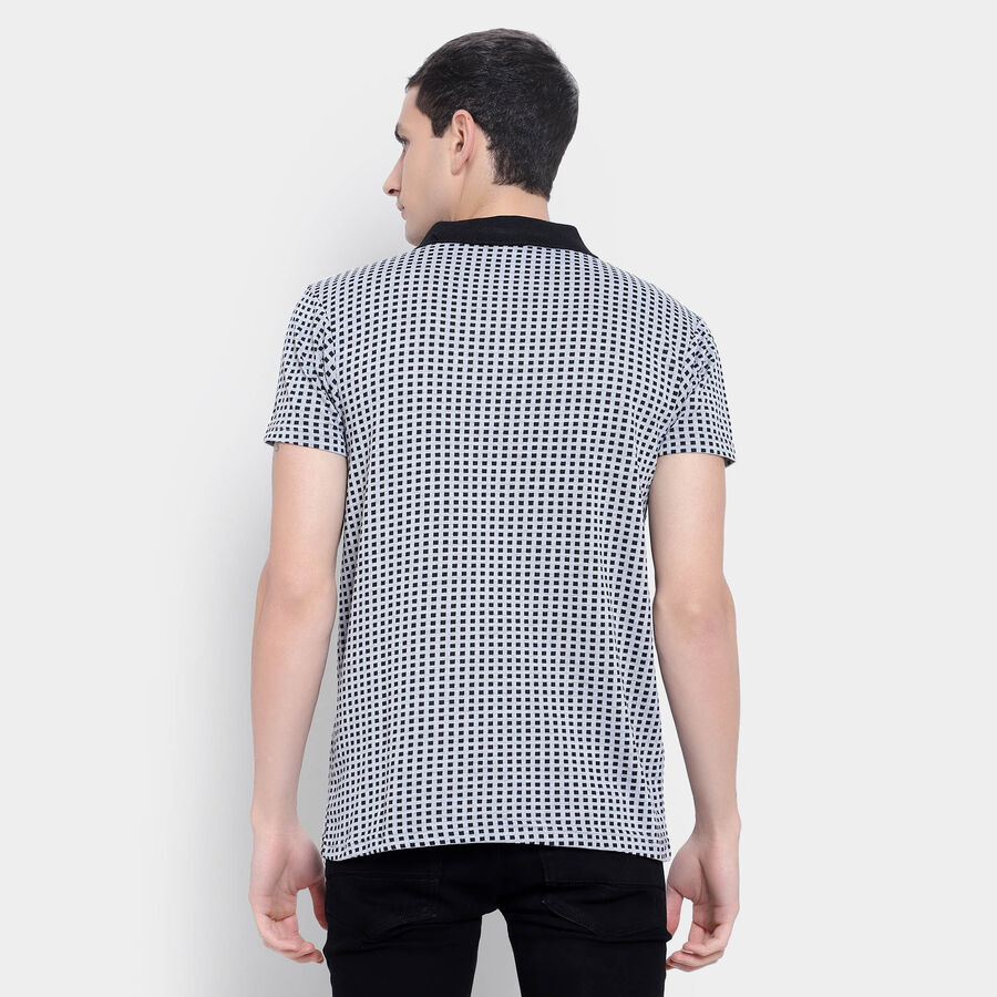 सॉलिड पोलो शर्ट, मिश्रित मध्यम ग्रे, large image number null