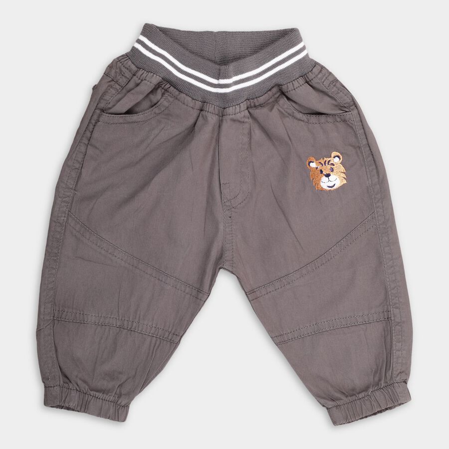 Infants' 100% Cotton Cotton Trousers, गहरा ग्रे, large image number null