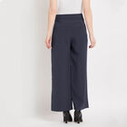 Solid Flared Trousers, Teal Blue, small image number null