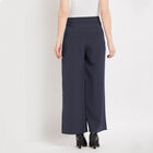 Solid Flared Trousers, टील ब्लू, small image number null