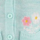 Infants' Soft Aqua Blue Hooded Knit Pullover, एक्वा, small image number null