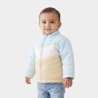 Infants Light Blue Stand Collar Puffer Jacket, हल्का नीला, small