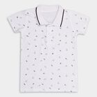 Boys' 100% Cotton Half Sleeves T-Shirt, White, small image number null