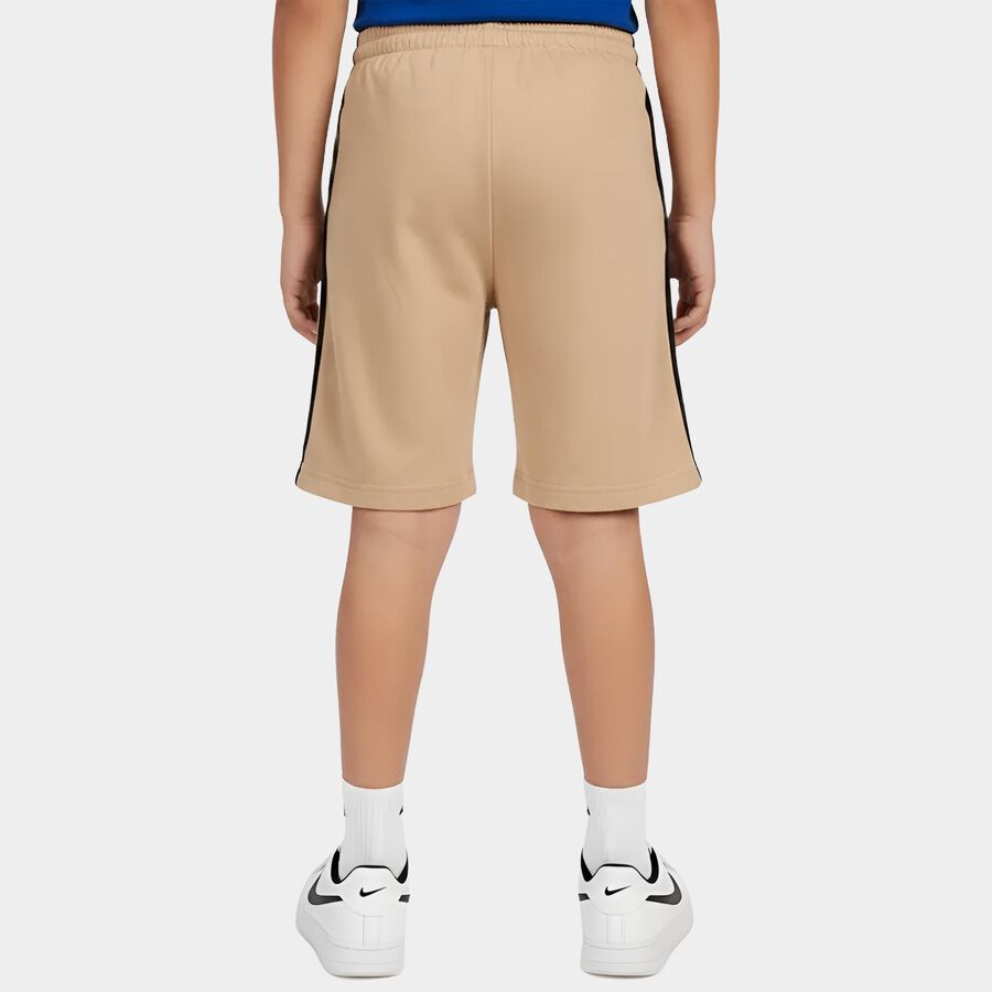 Boys Beige Regular Fit Printed Bermuda Shorts, Beige, large
