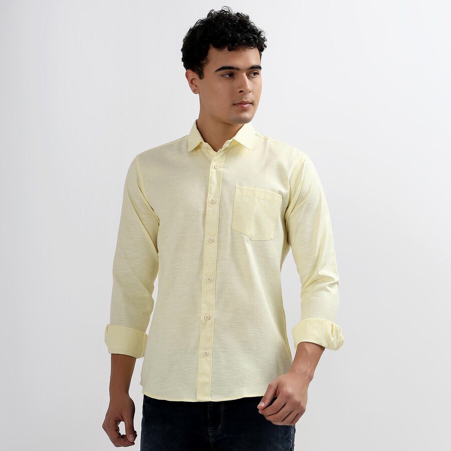 Men's Casual Shirt, Yellow, large