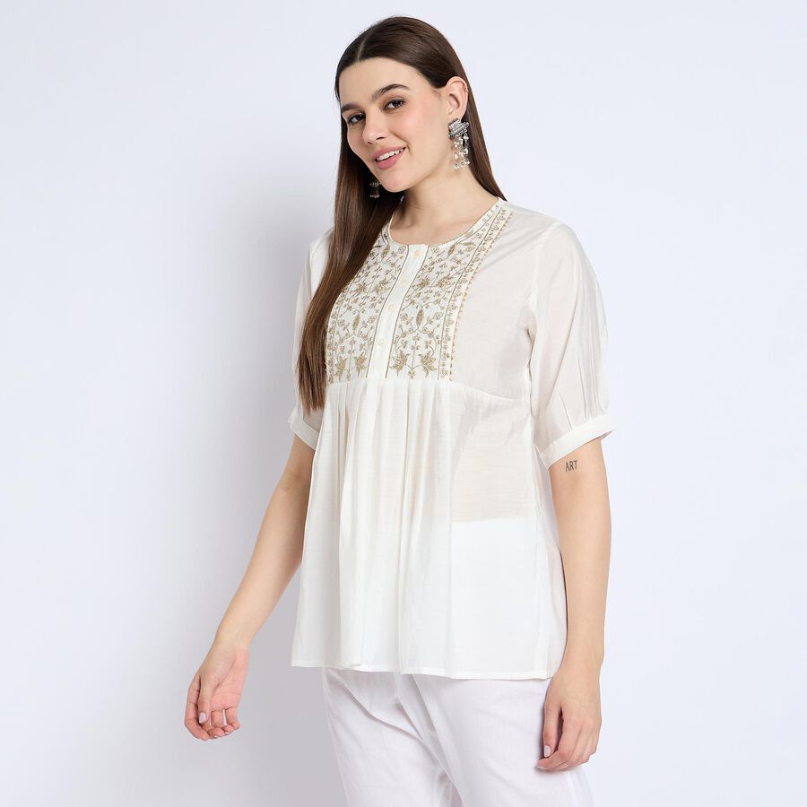 Ladies' Kurti , White, large image number null