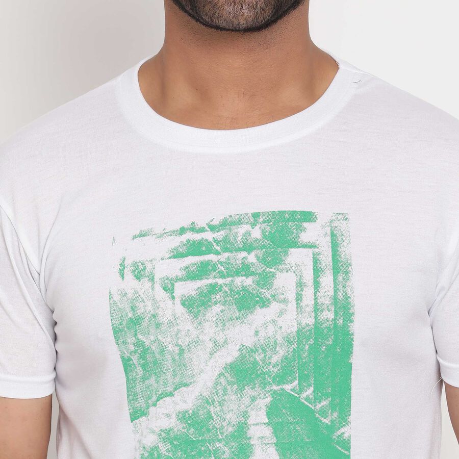 राउन्ड नेक टी-शर्ट, सफ़ेद, large image number null