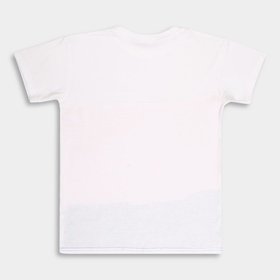 Boys' Cotton T-Shirt, Light Blue, large image number null