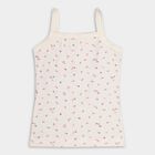 Girls' 100% Cotton Vest, पीच, small image number null