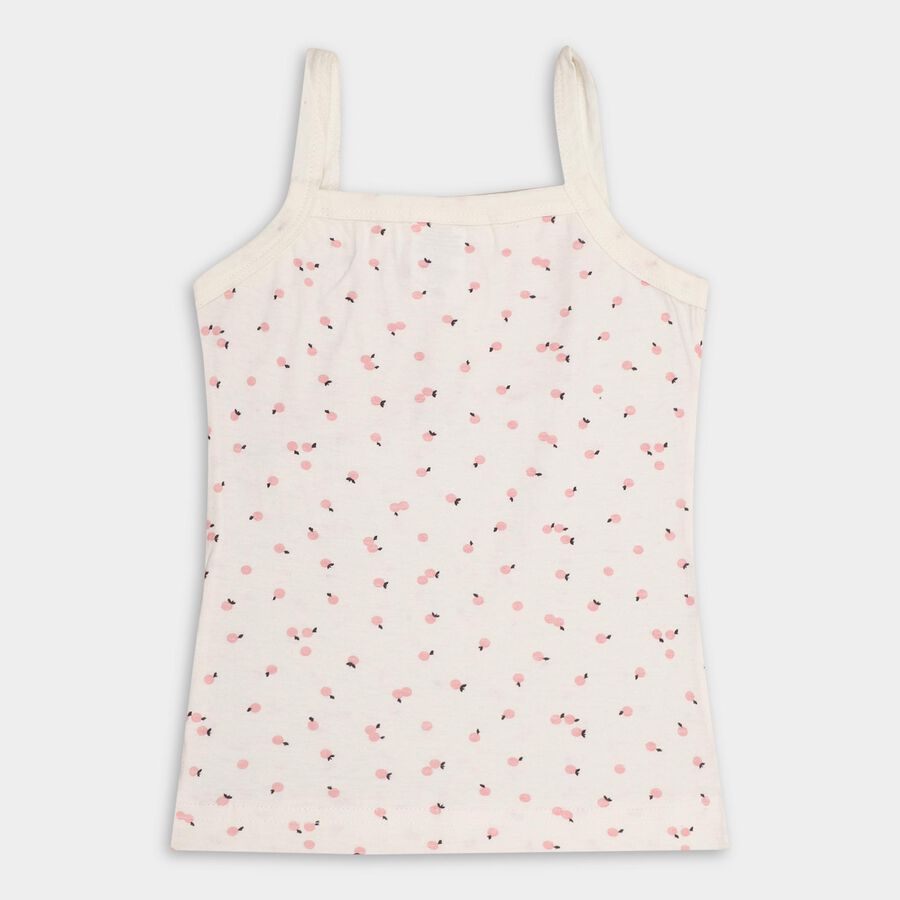Girls' 100% Cotton Vest, पीच, large image number null