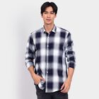 Men's 100% Cotton Casual Shirt, गहरा नीला, small image number null