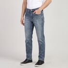 Men's Light Blue Slim Fit Washed Jeans, हल्का नीला, small