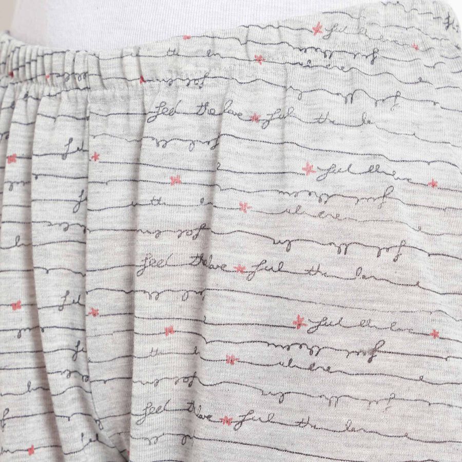 Printed Flared Capri, Light Grey, large image number null