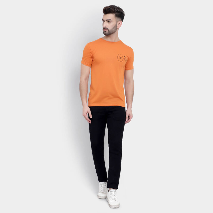 राउन्ड नेक टी-शर्ट, नारंगी, large image number null