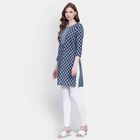 Printed Kurta, Navy Blue, small image number null