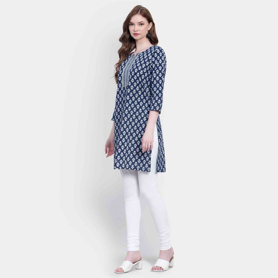 Printed Kurta, Navy Blue, large image number null