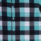 Boys' Bright Turquoise Cotton Regular Collar Casual Shirt, Mid Blue, small image number null