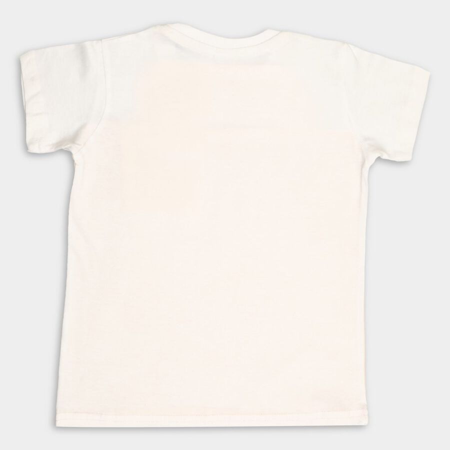 Boys Cotton T-Shirt, Beige, large image number null
