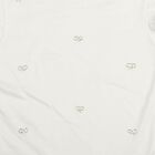 Girls White Round Neck Casual T-Shirt, White, small