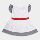 Infant Girls' 100% Cotton Frock, नेवी ब्लू, small