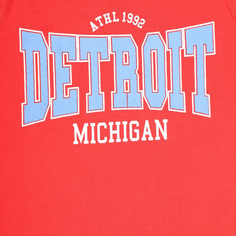 Boys Round Neck T-Shirt, Red, large image number null