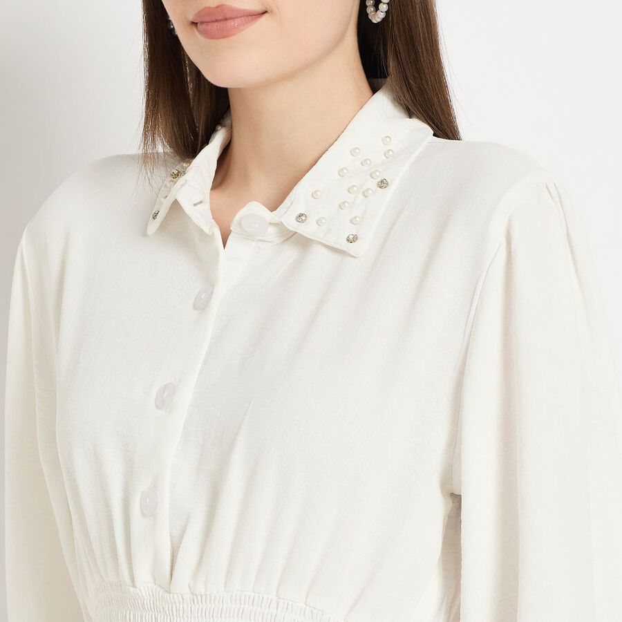 Ladies' Dress, ऑफ व्हाइट, large image number null