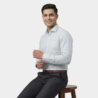 Men's White Cotton Full Sleeve Classic Collar Formal Shirt, White, small