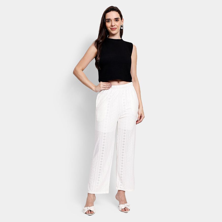 Ladies' Trousers, ऑफ व्हाइट, large image number null