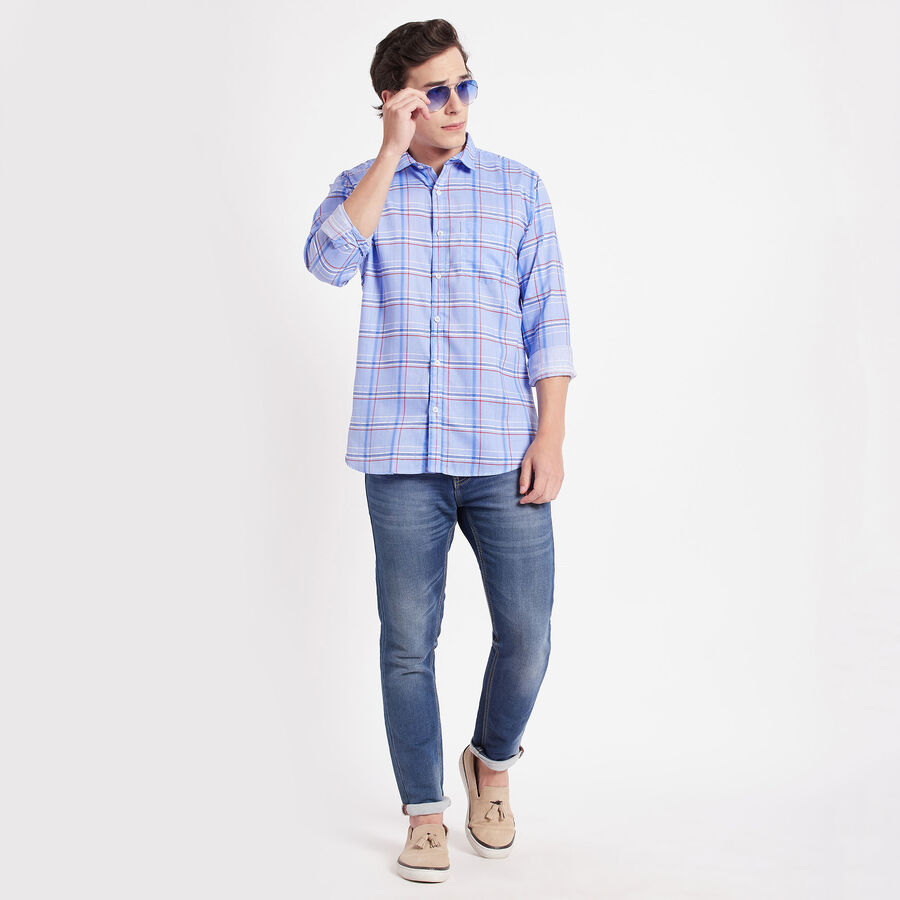 Checks Casual Shirt, Light Blue, large image number null