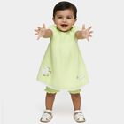 Infants' Green A-Line Smocked and Embroidered Frock, Light Green, small