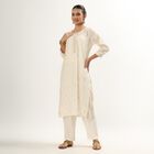 Women's Eggshell White Printed Ethnic Set, Off White, small image number null