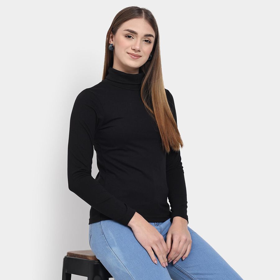 Ladies' Top , काला, large image number null