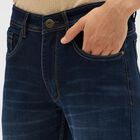 Men's Dark Indigo Slim Fit Classic Jeans, गहरा नीला, small image number null