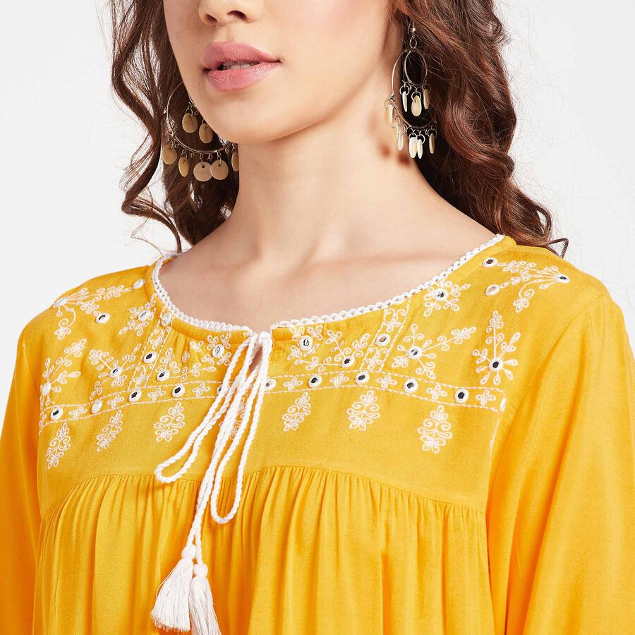 Solid Kurti, Yellow, large image number null