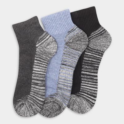 Men's Dark Charcoal Gray and Light Powder Blue Striped Ankle Socks