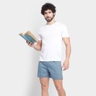 Men's 100% Cotton Boxers, नेवी ब्लू, small