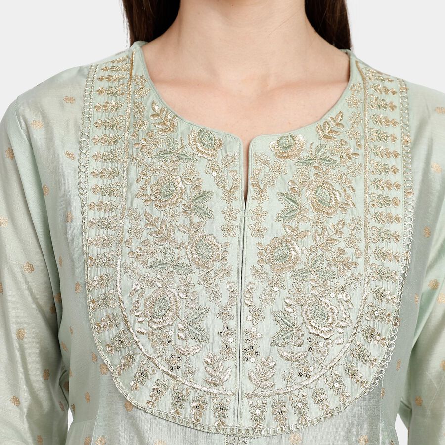Ladies' Kurta Pyjama Set with Dupatta, Light Green, large image number null