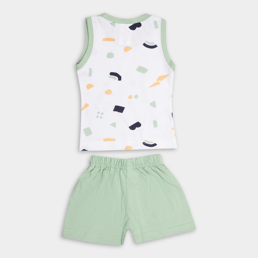 Infant Boys' 100% Cotton Baba Suit, Light Green, large image number null