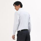 Men's White Cotton Blend Full Sleeve Button-Down Collar Formal Shirt, मध्यम नीला, small image number null