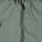 Boys' Olive Green Cotton Cargo Bermuda Shorts, Light Green, small