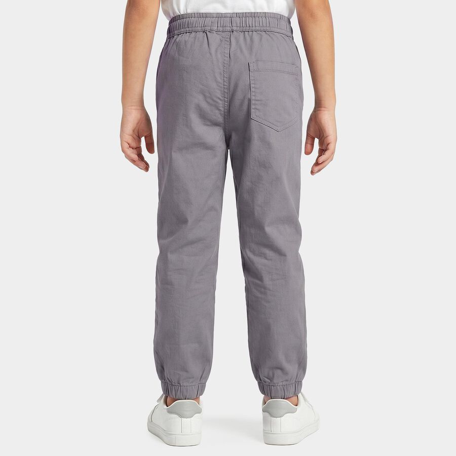 Boys Grey Regular Fit Cargo Trousers, Light Grey, large
