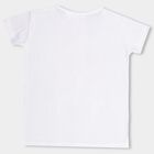 Girls' Bright Eggshell White Crew Neck Casual T-Shirt, Off White, small image number null